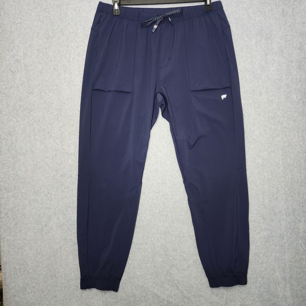Fabletics Joggers XL Navy Blue Drawstring Athletic Performance Pants Activewear